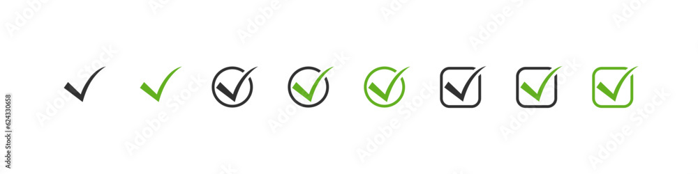 Check Mark. Check marks - vector icons. Vector illustration Stock ...