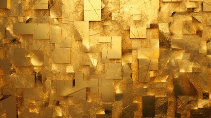 Wall Mural - abstract gold background, golden wall, generative ai