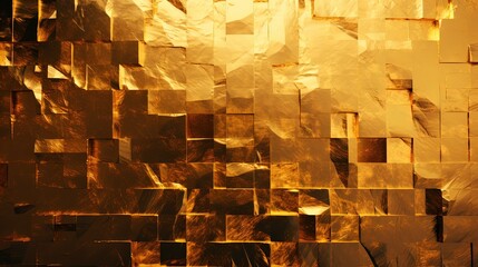Wall Mural - abstract gold background, golden wall, generative ai