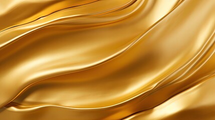 Wall Mural - abstract gold background, golden fabric swirl wrinkle, generative ai