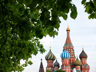 Saint basil Cathedral building on red square in Moscow