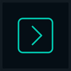 Wall Mural - hover next button ui element template. editable isolated vector dashboard component. flat user inter