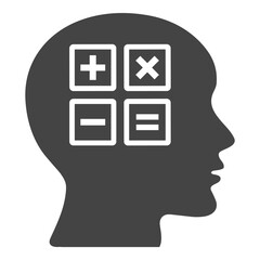 Brain idea symbol icon vector image. Illustration of the creative intelligence think design image. EPS 10