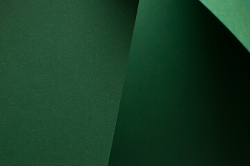 Wall Mural - Abstract 3d geometric green background, copy space