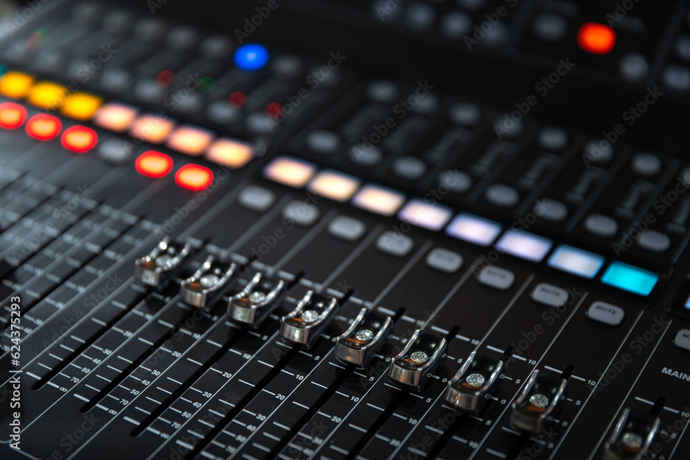 Sound System Control Panel Table Designs concert music festival night celebration party dance show with ...