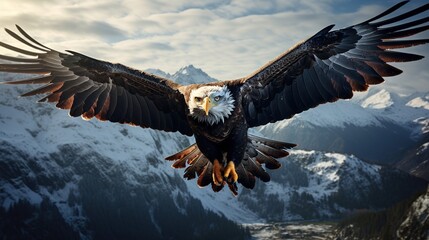 Wall Mural - big eagle wildlife bird ai generated image