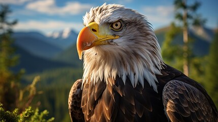 Wall Mural - big eagle wildlife bird ai generated image