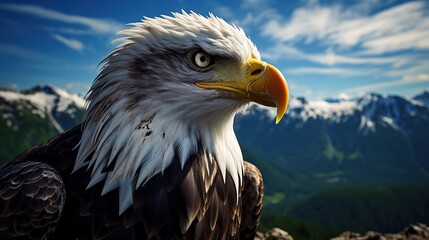 Wall Mural - big eagle wildlife bird ai generated image