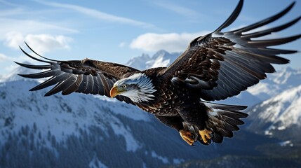 Wall Mural - big eagle wildlife bird ai generated image