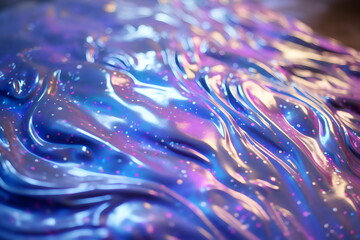 Wall Mural - purple and blue glitter slime background made with generative ai