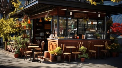 Luxury Restaurant interior with antique furniture