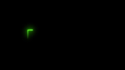 Wall Mural - Animated right neon arrow on black screen background. neon arrow sign. Animation Flickering And Glowing right arrow On Black Background. Glowing neon arrow on black background.