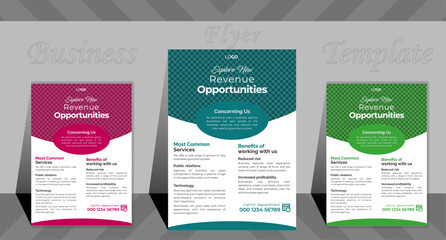 Unique Business Flyer Design Template | A4 Business Flyer Bundle |