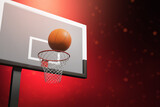 Fototapeta Sport - Basketball hoop on 3d illustration