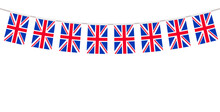 British Bunting Jack Union Jubilee Uk Royal England Vector Background.