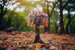 © bluebeat76 - A visually striking image of a tree plastic waste, symbolizing the detrimental effects of littering and improper waste disposal in forests. Generative AI