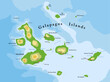 Galapagos islands highly detailed physical map