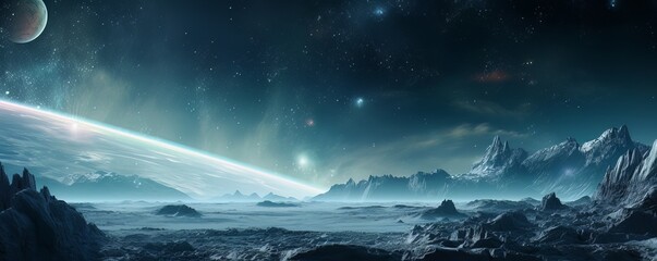 Wall Mural - space. orion nebula, black holes, explosion of planets and sun. stars, universe, flashes of light. f