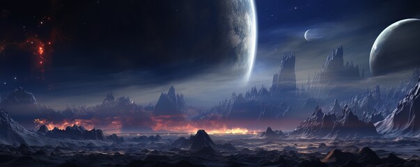 Wall Mural - space. orion nebula, black holes, explosion of planets and sun. stars, universe, flashes of light. f
