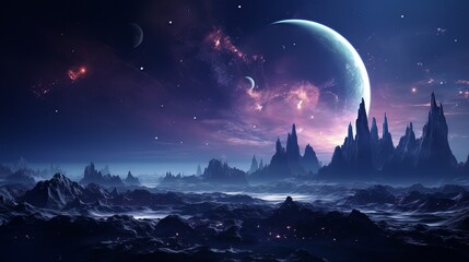 Wall Mural - space. orion nebula, black holes, explosion of planets and sun. stars, universe, flashes of light. f