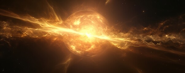 Wall Mural - space. stars, universe, flashes of light. sun. the glow of space. explosionai generation.