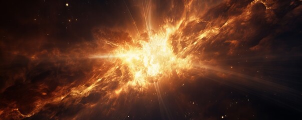 Wall Mural - space. stars, universe, flashes of light. sun. the glow of space. explosionai generation.