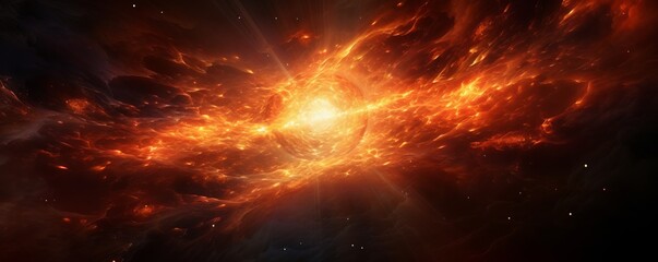 Wall Mural - space. stars, universe, flashes of light. sun. the glow of space. explosionai generation.