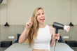 © kues1 - feeling like a happy and excited genius after realizing an idea. hair dryer concept