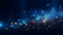 Blue Glow Particle Abstract Bokeh Background
