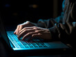 © Kedek Creative - Close-up of hacker hands typing data on a keyboard
