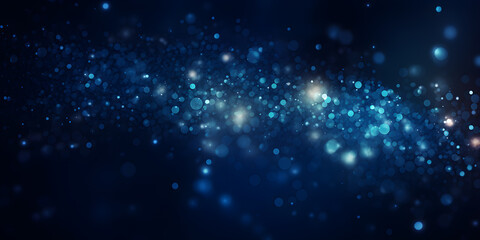 Sticker - blue and glow particle abstract bokeh background