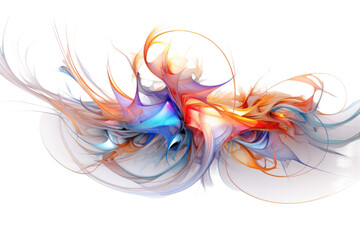Wall Mural - harmonious patterns swirling in an abstract shape isolated on a transparent background, generative ai