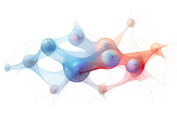 Wall Mural - harmonious patterns swirling in an abstract shape isolated on a transparent background, generative a