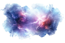 Harmonious Nebula Cloud Patterns Swirling In An Abstract Cloud Shape Isolated On A Transparent Background, Generative Ai