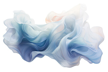 Wall Mural - harmonious patterns swirling in an abstract shape isolated on a transparent background, generative a