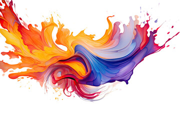 Wall Mural - harmonious patterns swirling in an abstract shape isolated on a transparent background, generative a
