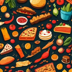 Wall Mural - food background