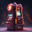 space nebula slot machine 3d Generative AI