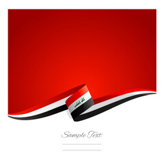Sticker - New abstract Iraq flag ribbon