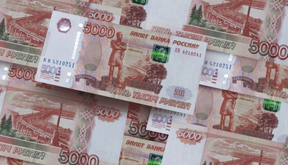 Wall Mural - Russian Banknotes. Russian Money. Five thousand rubles.