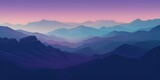 Fototapeta Natura - Purple Dusk Mountain Landscape AI Generated