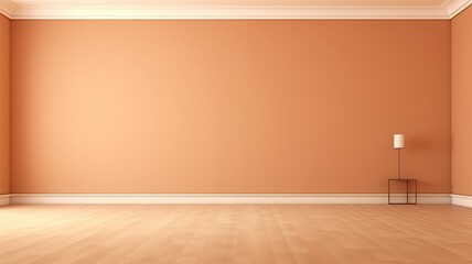 Empty room, modern interior design, wall. Web banner with copy space. Generative AI