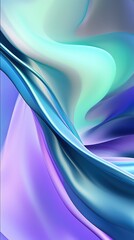 Wall Mural - Fluid Gesture Wallpaper with Periwinkle Blue, Purple, and Seafoam Green Background AI Generated