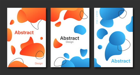 Wall Mural - gradient abstract shapes set. minimalistic creativity and art. wallpaper, cover for social networks.