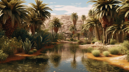 Wall Mural - A green OASIS in the desert