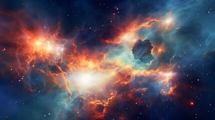 Wall Mural - galactic nebula: celestial elegance in the vast cosmos, generative ai
