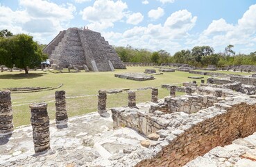 Mayapan, the last of the great Mayan cities, was built as a smaller copy of nearby Chichen Itza, also in Yucatan, Mexico