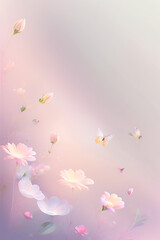 Wall Mural - a dreamy floral background resembling a picturesque effect - AI Generative