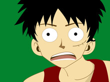 Cartoon Character Boy Monkey Luffy With A Surprised Expression 