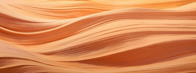 Canvas Print - Textured waves of rippling sandstone evoke a serene desert landscape on the wall texture. Generative AI